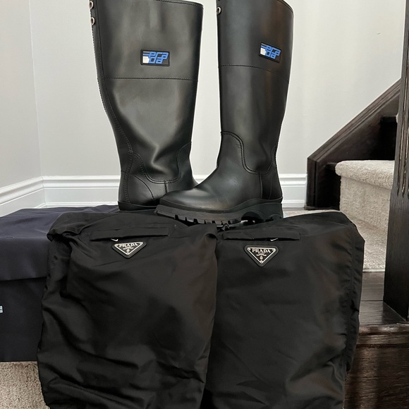 Prada Shoes - Prada Black Leather Boots